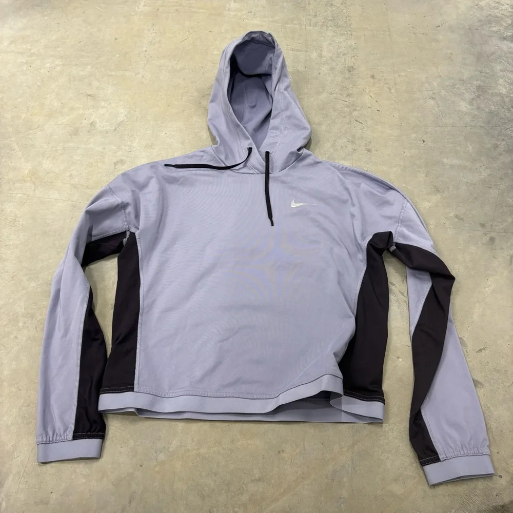 Nike Womens Indigo Haze Therma-Fit Pacer Running Hoodie Jacket Size Small
